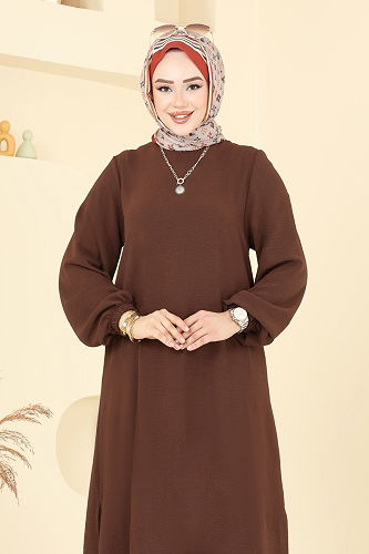 moda selvim طقم بني 6012UZ662 - Thumbnail