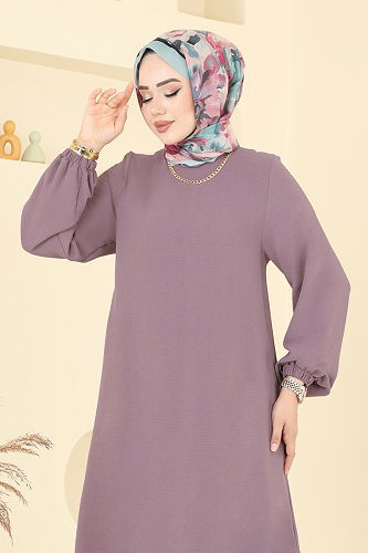 moda selvim طقم ليلكي غامق 6012UZ662 - Thumbnail