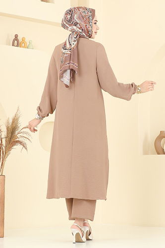 moda selvim طقم بيج 6012UZ662 - Thumbnail