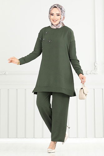 moda selvim Combined 6013UZ1029-M Khaki - Thumbnail