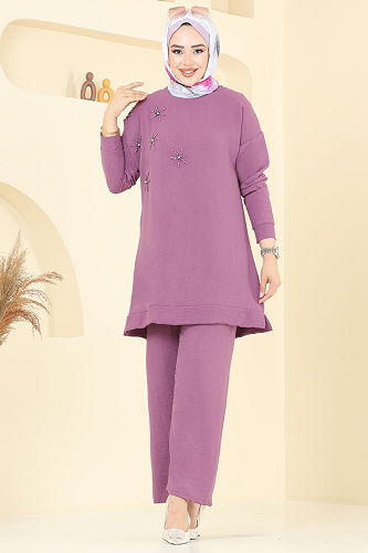 moda selvim Combined 6013UZ662 Dark Lilac - Thumbnail