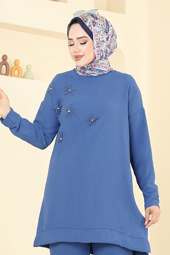 moda selvim طقم ازرق 6013UZ662 - Thumbnail