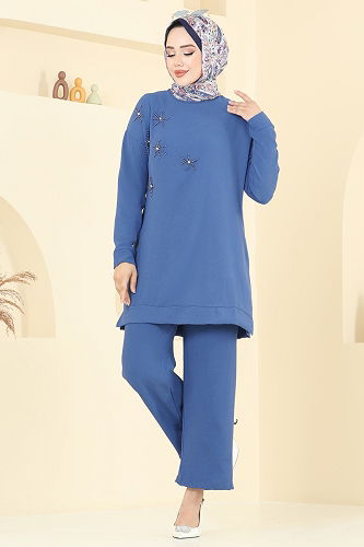 moda selvim طقم ازرق 6013UZ662 - Thumbnail