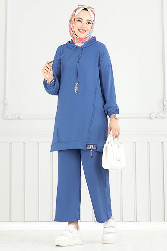 moda selvim Combined 6014UZ662 Indigo - Thumbnail