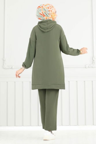 moda selvim طقم اخضر عفني 6014UZ662 - Thumbnail