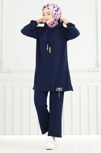 moda selvim طقم كحلي 6014UZ662 - Thumbnail