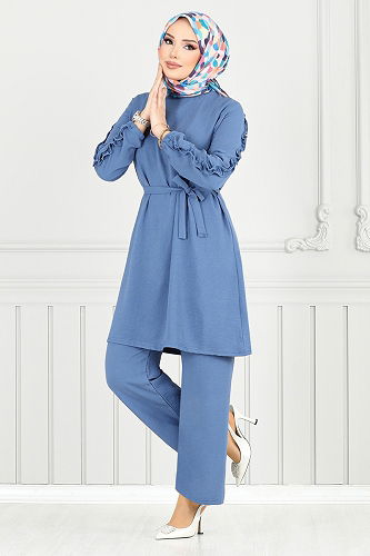 moda selvim Combined 6015UZ1029-M Indigo - Thumbnail