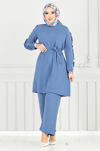 moda selvim Combined 6015UZ1029-M Indigo - Thumbnail