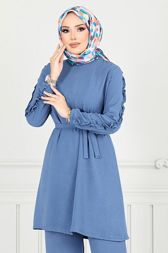 moda selvim Combined 6015UZ1029-M Indigo - Thumbnail