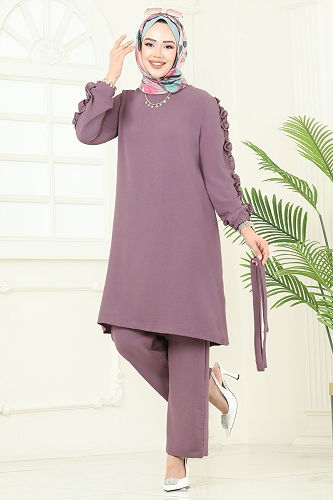 moda selvim Combined 6015UZ662 Dark Lilac - Thumbnail