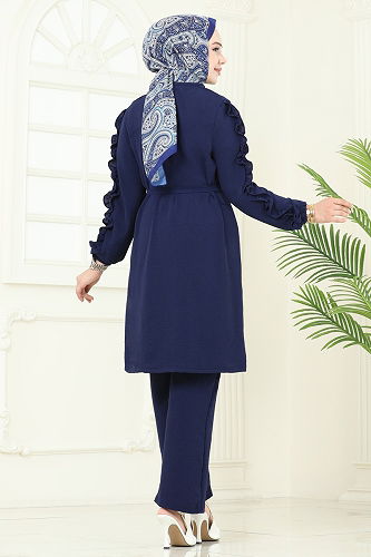 moda selvim طقم كحلي 6015UZ662 - Thumbnail