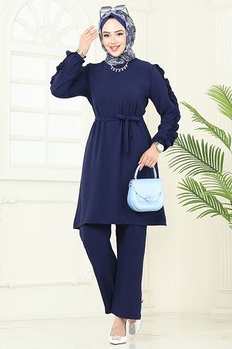 moda selvim طقم كحلي 6015UZ662 - Thumbnail