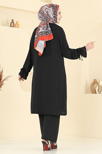 moda selvim طقم أسود 6018UZ662 - Thumbnail