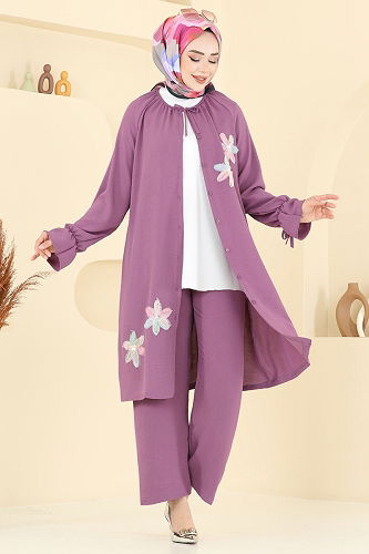 moda selvim Combined 6018UZ662 Dark Lilac - Thumbnail