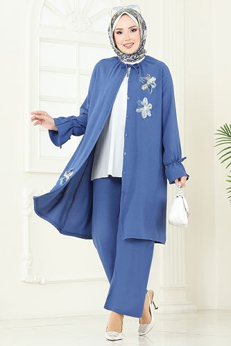 moda selvim طقم ازرق 6018UZ662 - Thumbnail