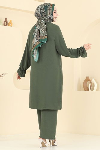 moda selvim طقم اخضر عفني 6018UZ662 - Thumbnail