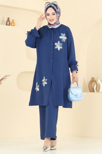 moda selvim طقم كحلي 6018UZ662 - Thumbnail