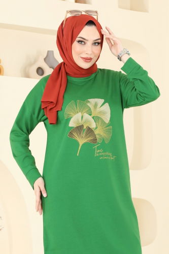 moda selvim طقم بينتون أخضر و أسود 6020UZ662 - Thumbnail