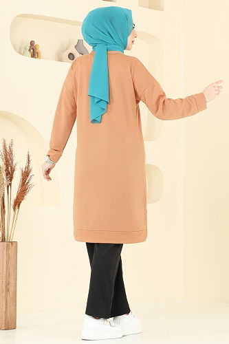 moda selvim طقم لاتيه وأسود 6020UZ662 - Thumbnail