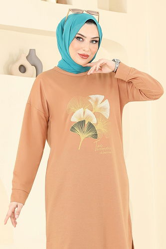 moda selvim طقم لاتيه وأسود 6020UZ662 - Thumbnail