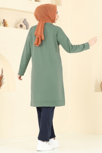 moda selvim Combined 6020UZ662 Mint&Navy Blue - Thumbnail