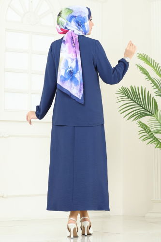 moda selvim طقم كحلي 6022UZ662 - Thumbnail