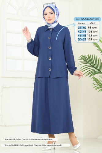 moda selvim طقم كحلي 6022UZ662 - Thumbnail