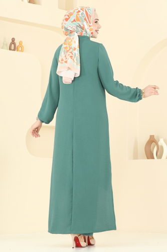moda selvim طقم أخضر باهت 6023UZ662 - Thumbnail
