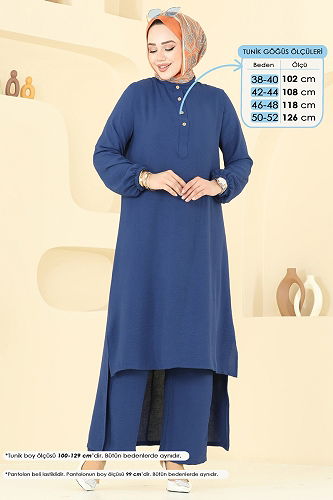 moda selvim طقم كحلي 6023UZ662 - Thumbnail