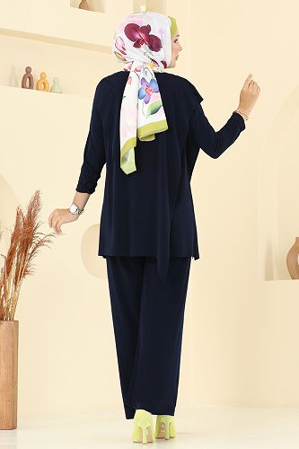 moda selvim طقم كحلي 6026UZ662 - Thumbnail