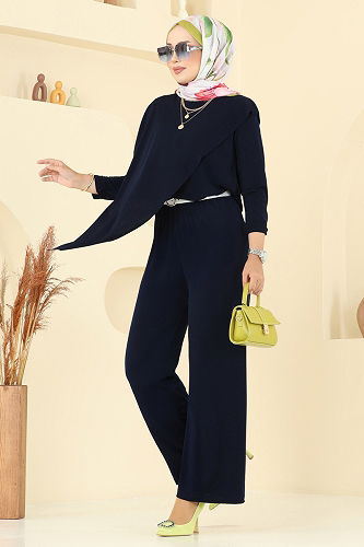 moda selvim طقم كحلي 6026UZ662 - Thumbnail