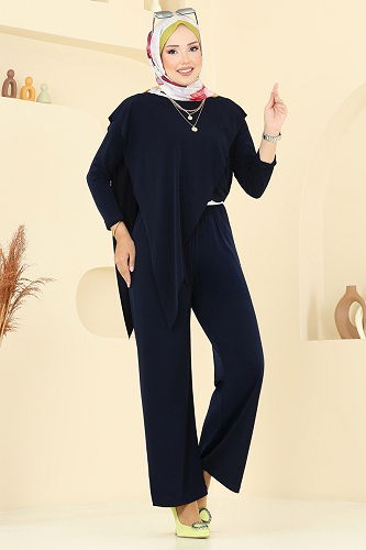 moda selvim طقم كحلي 6026UZ662 - Thumbnail