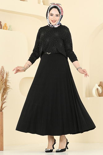 moda selvim طقم أسود 6027UZ662 - Thumbnail