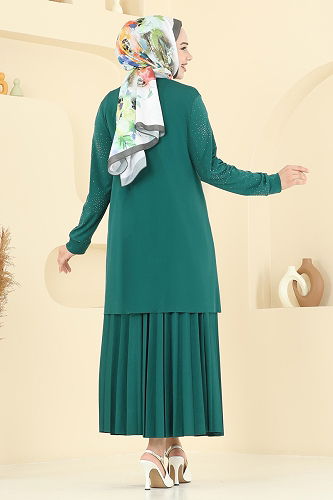 moda selvim طقم زيتي 6027UZ662 - Thumbnail