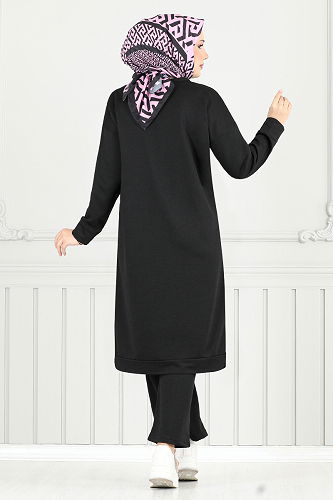 moda selvim طقم أسود 6032UZ1029-M - Thumbnail