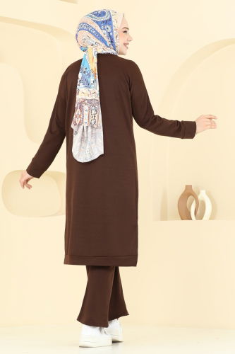 moda selvim طقم بني 6032UZ662 - Thumbnail