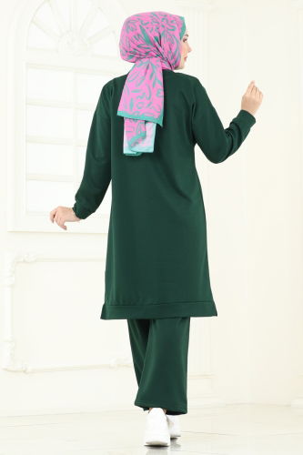moda selvim طقم زيتي 6033UZ662 - Thumbnail