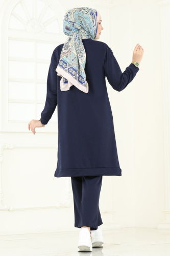 moda selvim طقم كحلي 6033UZ662 - Thumbnail
