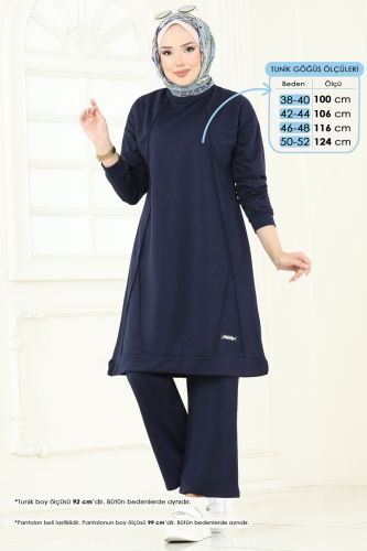 moda selvim طقم كحلي 6033UZ662 - Thumbnail