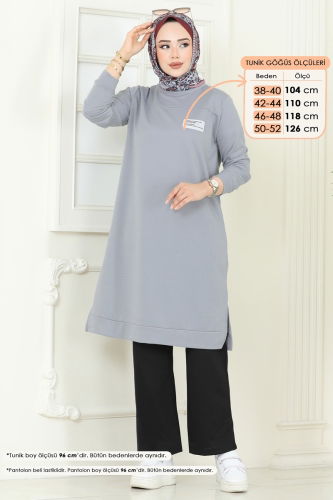 moda selvim Combined 6034UZ662 Gray & Black - Thumbnail