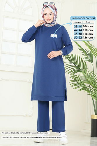 moda selvim Combined 6034UZ662 Indigo - Thumbnail