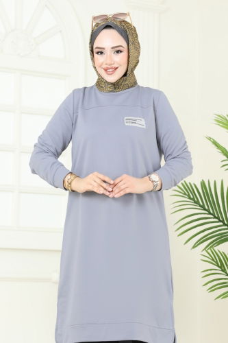 moda selvim طقم رمادي فاتح 6034UZ662 - Thumbnail