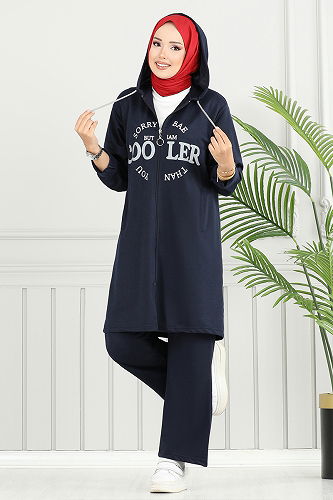 moda selvim Combined 6037UZ1029-M Navy Blue - Thumbnail