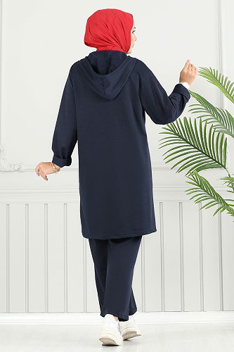 moda selvim طقم كحلي 6037UZ1029-M - Thumbnail