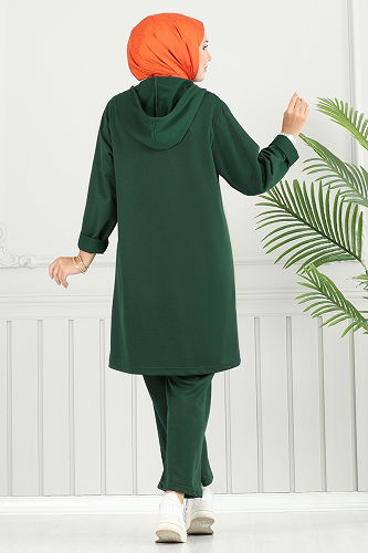 moda selvim طقم زيتي 6037UZ662 - Thumbnail