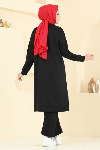 moda selvim طقم أسود 6038UZ662 - Thumbnail