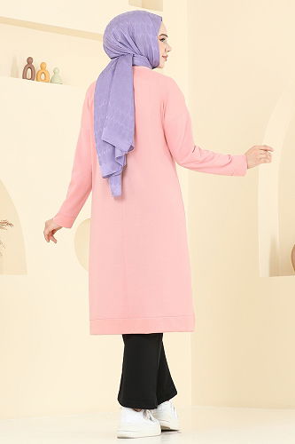 moda selvim طقم بيج وردي وأسود 6038UZ662 - Thumbnail