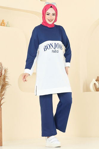 moda selvim طقم ازرق 6039UZ662 - Thumbnail