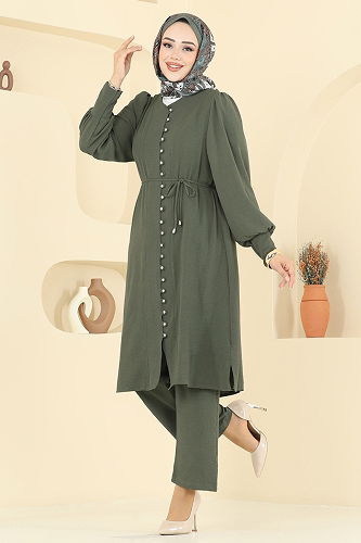 moda selvim طقم اخضر عفني 6081UZ662 - Thumbnail