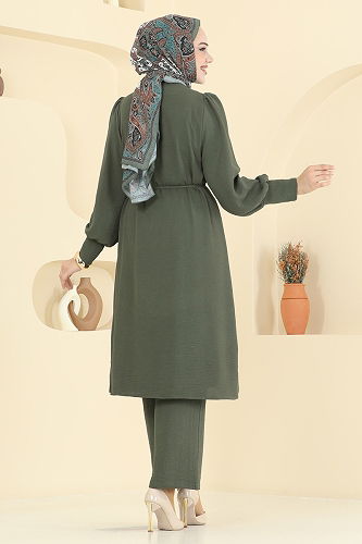 moda selvim طقم اخضر عفني 6081UZ662 - Thumbnail